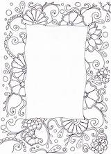 Borders Doodle Zentangle Frames Coloring Pages Doodles Colouring Frame Adult Printable Patterns Border Awesome Board Zentangles Fun Zen Drawing Students sketch template