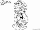 Splatoon Coloring Pages Inkling Girl Cute Printable Color Sheets Kids Squid Print Board Printables Girls Inklings Template Choose Comments Open sketch template