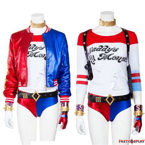 Suicide Squad Harley Quinn Costume Cosplay Full Set