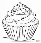 Coloring Cupcake Pages Printable Desserts Drawing Cupcakes Draw Print Cake Ausmalbilder Line Step Cakes Zeichnung Getdrawings Zum Ausmalen Bilder Tutorials sketch template