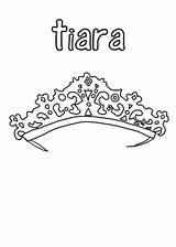 Crown Coloring Princess Tiara Pages Beautiful Printable Princes Color Netart Print Comments Easy sketch template