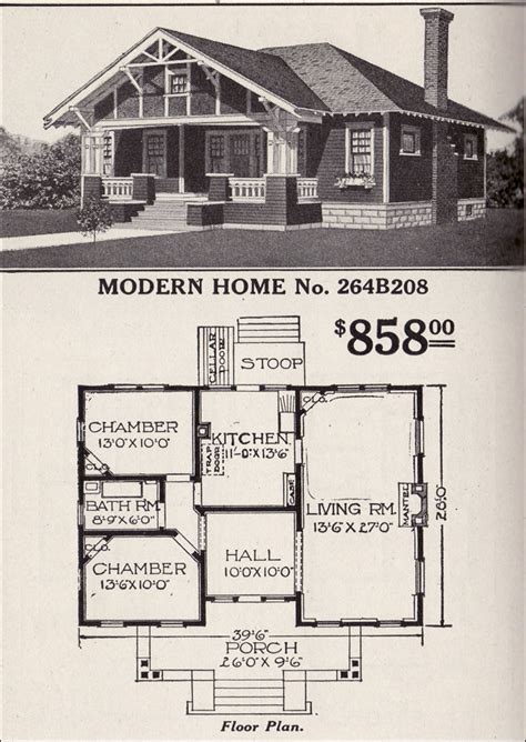 sears roebuck bungalow house plan modern home   hipped roof craftsman style