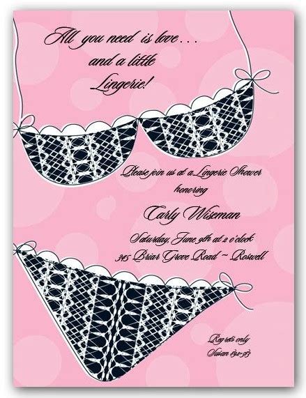 Lingerie Shower Invitations Invite With A Difference Invitations Online