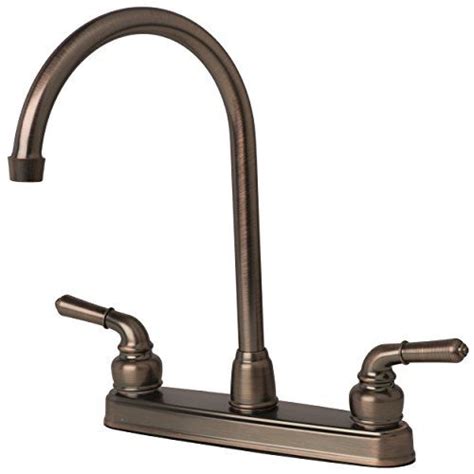 builders shoppe bz rv mobile home nonmetallic high arc swivel kitchen sink faucet brushed