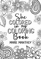 Coloring Book She Colored sketch template