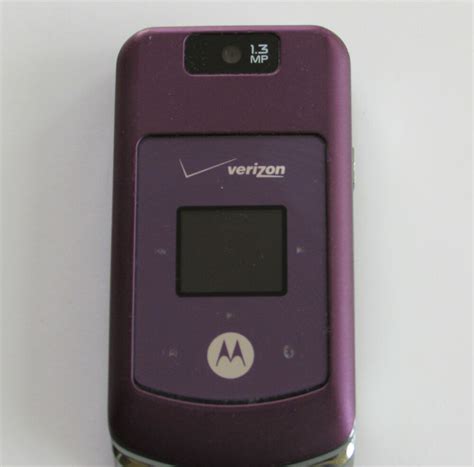 Fair Verizon Motorola W755 Purple No Contract 3g 1 3mp Camera Mp3 Flip