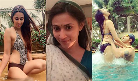 Rishina Kandhari Dons Black Bikini To Chill In Pool With