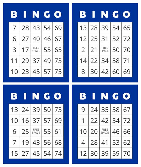 printable bingo cards