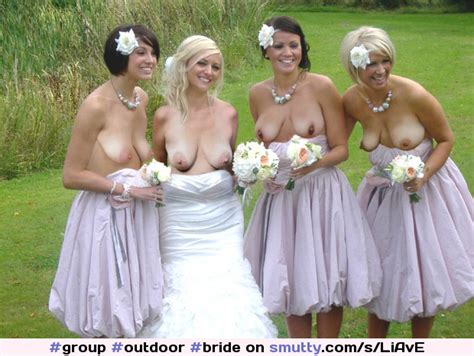 group outdoor bride wedding bridesmaids chooseone 2md from right