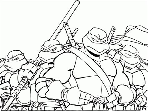 teenage mutant ninja turtles coloring pages printable  getdrawings
