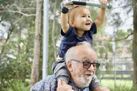 Fun With Grandpa Flying Fox On Grandpa S Shoulders Christine Lynch