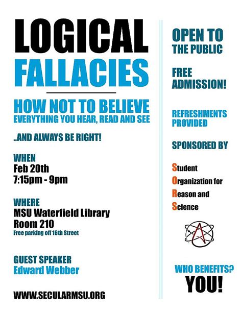 secular msu logical fallacies poster