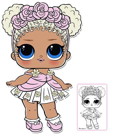 flower child series  lol surprise doll coloring page lol dolls