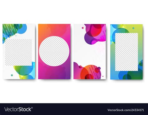 editable story template white background vector image