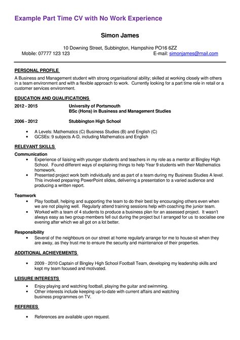 sample resume     work experience good resume