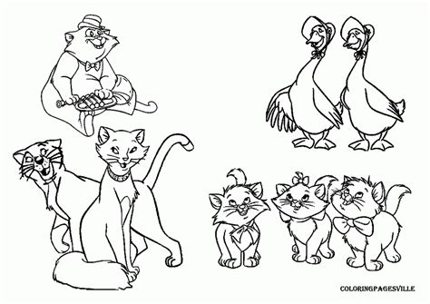 aristocats coloring pages coloring home