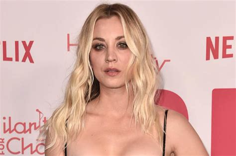 The Big Bang Theory Kaley Cuoco Flashes Knickers In See Through Dress