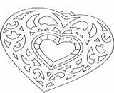 Heart Medallion sketch template