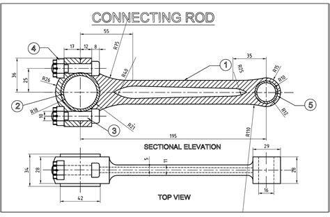 machine drawing vi sem mech cadm practical drawingscad