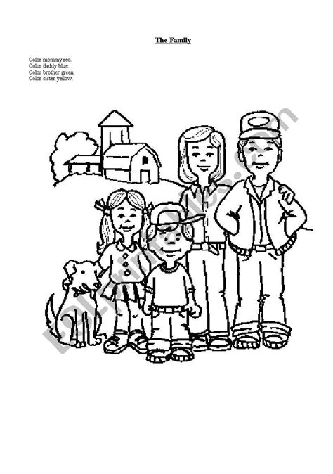 family coloring esl worksheet  betis