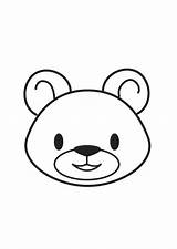 Bear Coloring Head Large sketch template