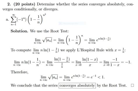Calculus Which Of The Following Series Converge 1 2n 1