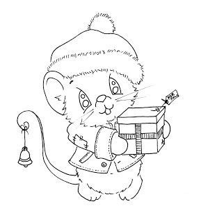 sliekje digi stamps holiday mice owl coloring pages colouring pics