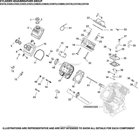 hp kohler engine parts diagram kohler cv  ehp sears   hp   kw parts diagram