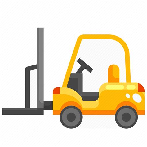 fork forklift industry lift transport truck vehicle icon   iconfinder