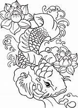 Coloring Fish Koi Pages Japanese Coy Drawing Step Color Getcolorings Getdrawings Popular Print Printable Coloringhome sketch template