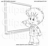 Writing School Boy Clipart Chalkboard Grid Illustration Royalty Clip Vector Bannykh Alex Chalk Getdrawings Drawing sketch template