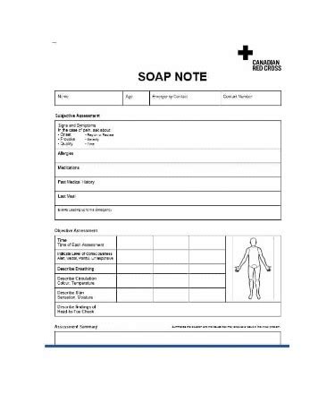soap note template    printable