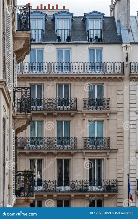 windows   paris house stock image image  facade