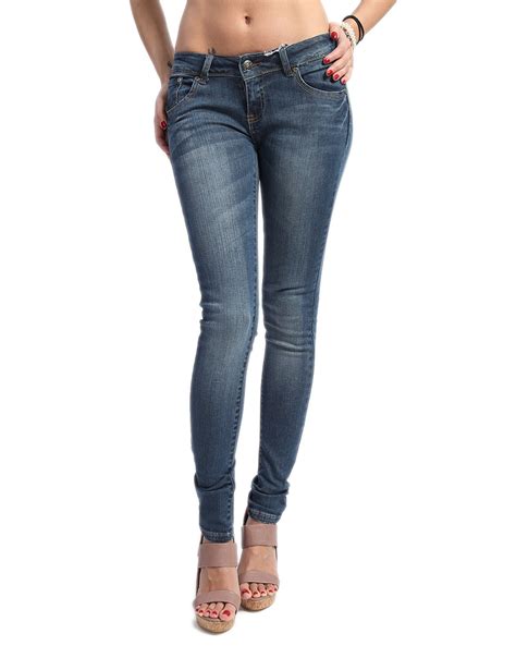 mogan low rise super skinny jeans stretch washed designer denim medium