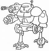 Robot Coloring Pages Printable Fighting Cute Robots Characters Color Drawing Drawings Getcolorings Sheets Getdrawings Print Sketch Colorings sketch template