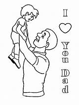 Coloring Pages Father Dad Son Daddy Lifting Coloringsky High Getcolorings Color Print Getdrawings sketch template
