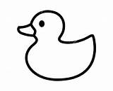 Duck Rubber Drawing Clipart Ducky Outline Easy Kids Coloring Toy Vector Simple Line Pages Template Pencil Ducks Draw Baby Drawings sketch template