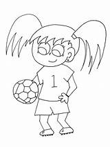 Coloring Pages Soccer Cup Girl Football Sports Kids Players Clipart Print Play Library Advertisement Popular sketch template