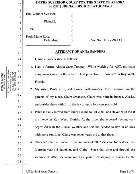 Frozen Fiefdom Affidavit Of Anna Kathryn Sanders Former Alaska State