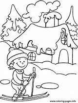 Coloring Winter Printable Pages sketch template