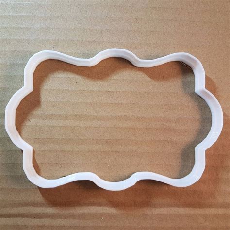 plaque rectangle bubble shape cookie cutter dough biscuit etsy