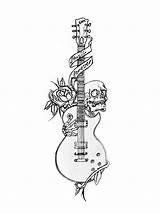 Tattoo Guitar Music Skull Rose Drawing Deviantart Forever Cool Tattoos Pencil Designs Drawings Sketch Rock Idea Getdrawings Visit Choose Board sketch template