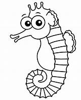Coloring Seahorse Pages Animals Topcoloringpages Print sketch template