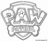 Patrol Logo Paw Coloring Pages Printable Print Color sketch template