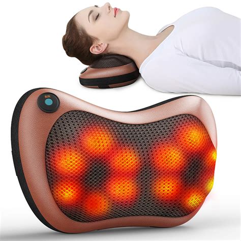 Tbest Electronic Heat Massage Pillow Deep Kneading