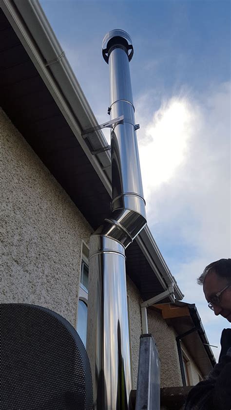 external twin wall chimney  stove services ireland