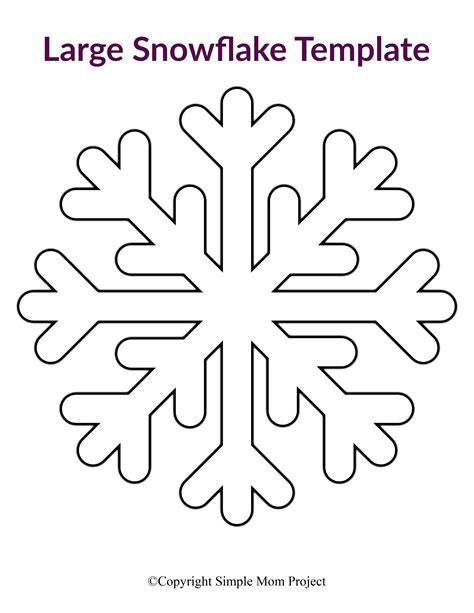 printable large snowflake templates snowflake template paper