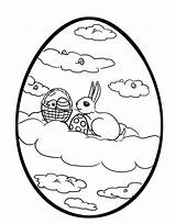 Pasqua Uova Disegno Coniglietto Disegnare Decorare Coniglietti Pasquali Nuvole Archzine Cestino sketch template