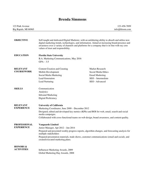 internship resume template  job related tips hloom