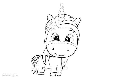 cute chibi unicorn coloring pages  printable coloring pages